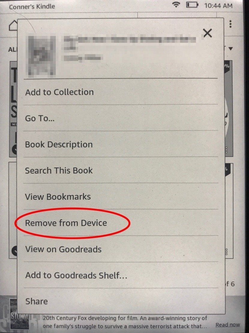 How to delete downloads from my kindle